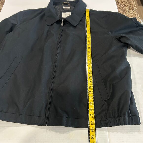 Perry Ellis Jacket Men’s Size 3X Color Black Microfiber Portfolio Windbreaker - Picture 8 of 11